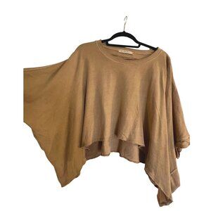 We The Free CC Tee Tan Wide Sleeve Cropped Top xs